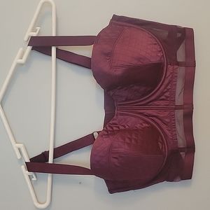 New 36DD Victoria's Secret Burgandy Push Up Cage Bra